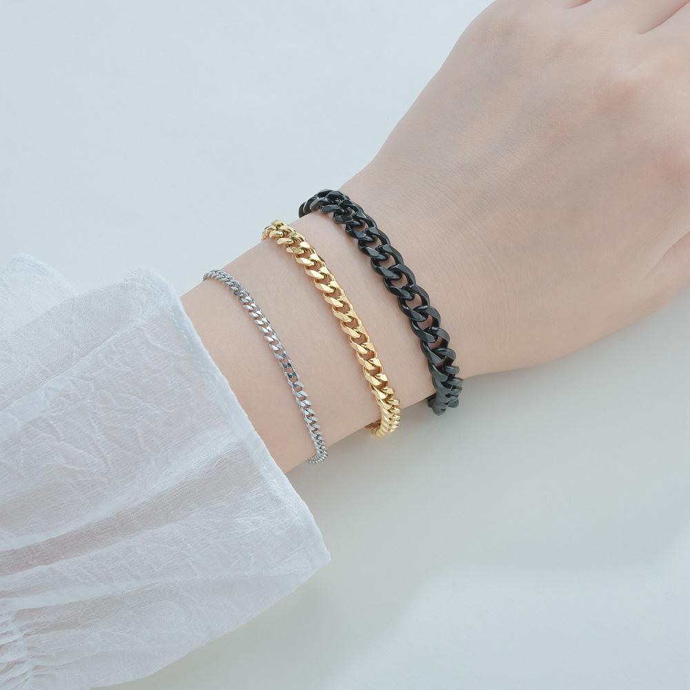 Europäisches Hip-Hop-Titan-Sechsseitiges Cuban-Link-Armband: Trendiger Retro Herrenschmuck aus Edelstahl