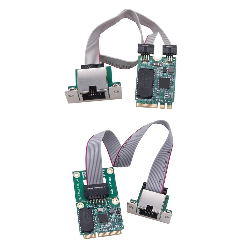 M2 RJ45 Network Adapter RTL8125BG Chip M.2 Gigabit Ethernet Network Card 2.5G/1000/100Mbps PCIE Bus Network Card