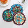 Round PVC Scandinavian Style Coasters Silicone Table Mats Non-slip Heat and Oil Resistant High Temperature Pot Mat Coaster