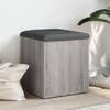 VidaXL Storage Bench, Storage Chest with Cushion, Organizer for Clothes Toys Hallway Living Room, Modern, Sonoma 835038