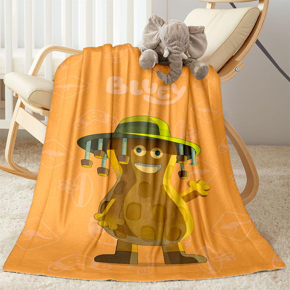 Bluey Friends Adventure Blanket Soft & Cozy Suitable for Chair Picnics Bedding All-Season Use Modern Ideal Gift for Friends Family Couples Picnic