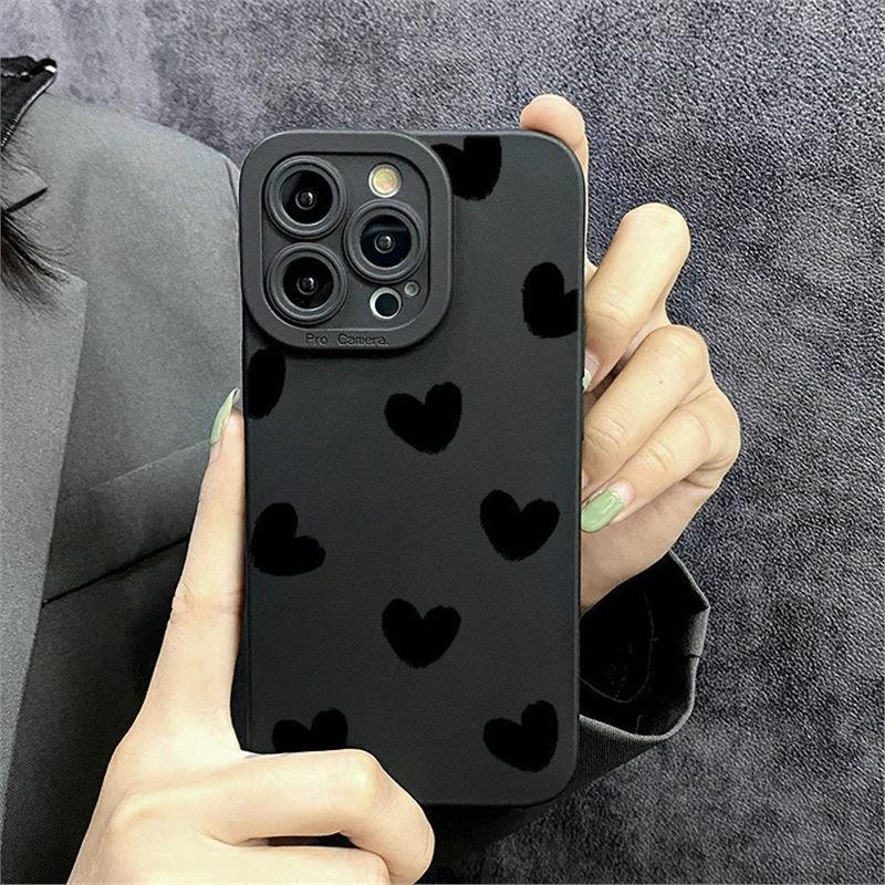 Black Love Heart Pupil Eye Case for iPhone 11/12/13/14/15/XSMAX