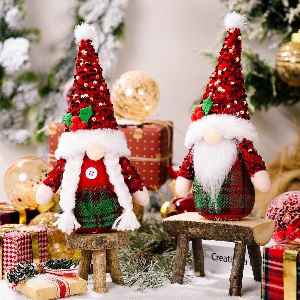 Christmas Gnome Plush Santa Doll Xmas Gonk Dwarf Elf Decorations Gifts for Kids