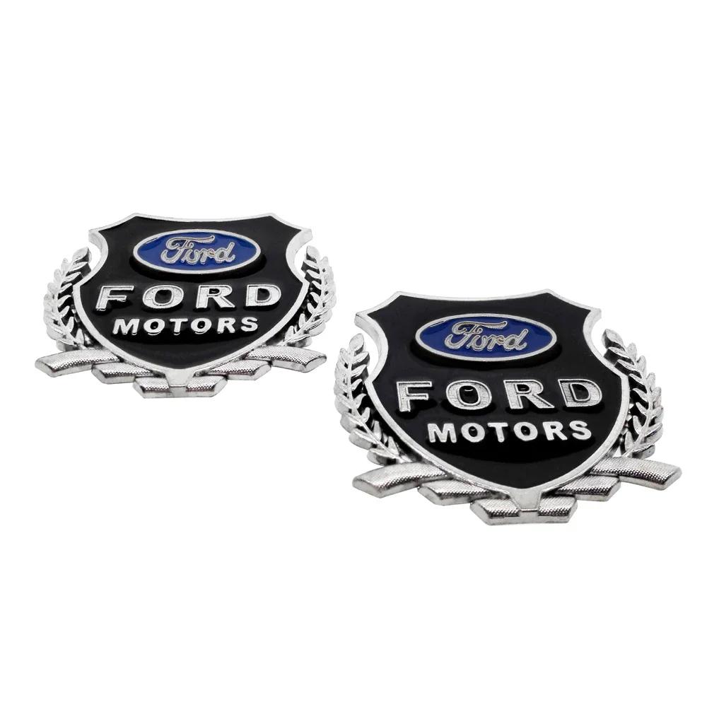 KLYD4 For Ford Focus Mondeo Kuga Fiesta Escort Mustang Explorer Excape Edge Taurus Metal Emblem 3D Car Side Sticker Motors Logo Badge