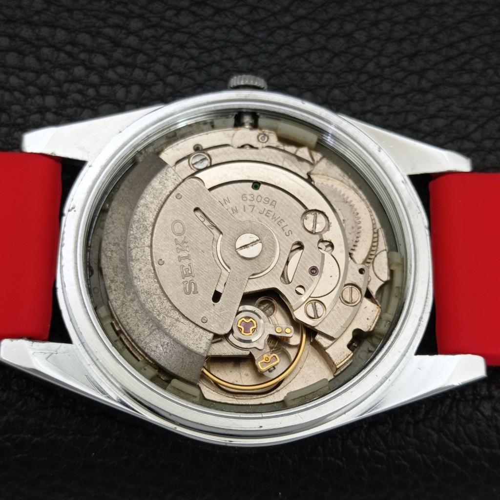 Seiko 5 AUTOMATIC 6309A VINTAGE REFURBISHED JAPAN MENS RED DIAL WATCH A443966-1