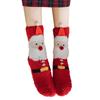 Festival Thickened Coral Velvets Floor Socks for Home Comfort Indoor Fuzzy Slipper Socks with Cartoon Christmas Pattern