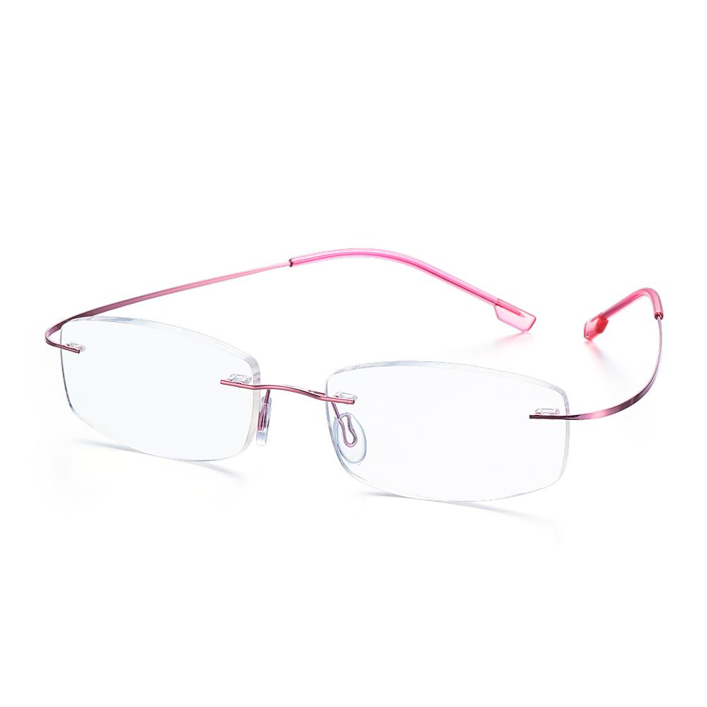 Ultralight TR90 Memory Titanium Rimless Reading Glasses for Men Women Presbyopic Eyeglasses +1.0 to +4.0