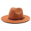 Summer Panama Straw Hat for Men Women, Wide Brim Sun Cap Beach Vacation, UV Protection Travel Hat