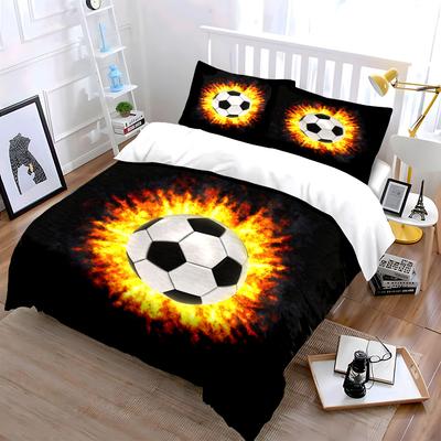 Dynamic Soccer Set For Training Kid'S And Adults' Bedroom Decor, Exquisite Three-Piece Bedding Set Gift