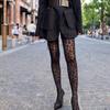 Sexy Vintage Leopard Print Black Pantyhose Women Fashion Slimmer Look Thin Style Stockings