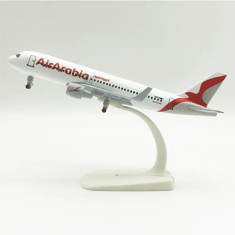 Plane Miniature 20cm A320 Arabian Airlines 1/ 400 Model Planes Alloy Material Aviation Figures Decor Collection With Wheels Gift