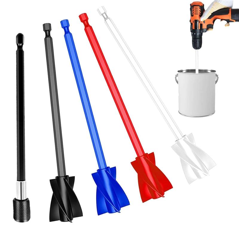 A95I-Epoxy Resin Mixing Paddle, 1/4" Drill, Reusable Paint Mixer Pack(4), Stirrer Attachment
