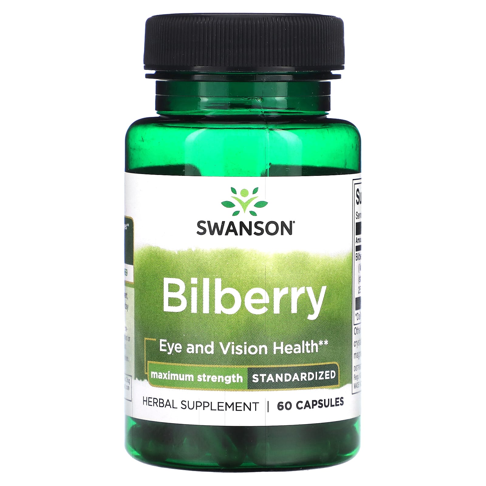 

Bilberry, 60 capsules (250 mg per capsule)