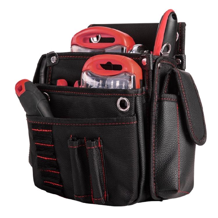 Multi Pocket Tool Pouch Waterproof Waist Belt Tool Bag Organizer with Adjustable Belt Waist Pack for Electrician Work