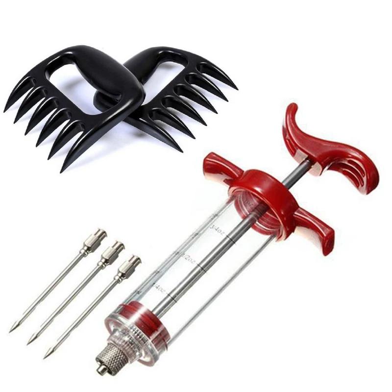 

Горячая Распродажа Шприц для мяса барбекю Инжектор для маринада индейки курицы Шприц для приготовления блюд Кухонные принадлежности Syinge