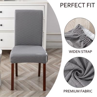 Diamant Jacquard Wasserdichte Kissenhülle Universelle Stuhlhusse für Hotel Restaurant Esszimmerstühle