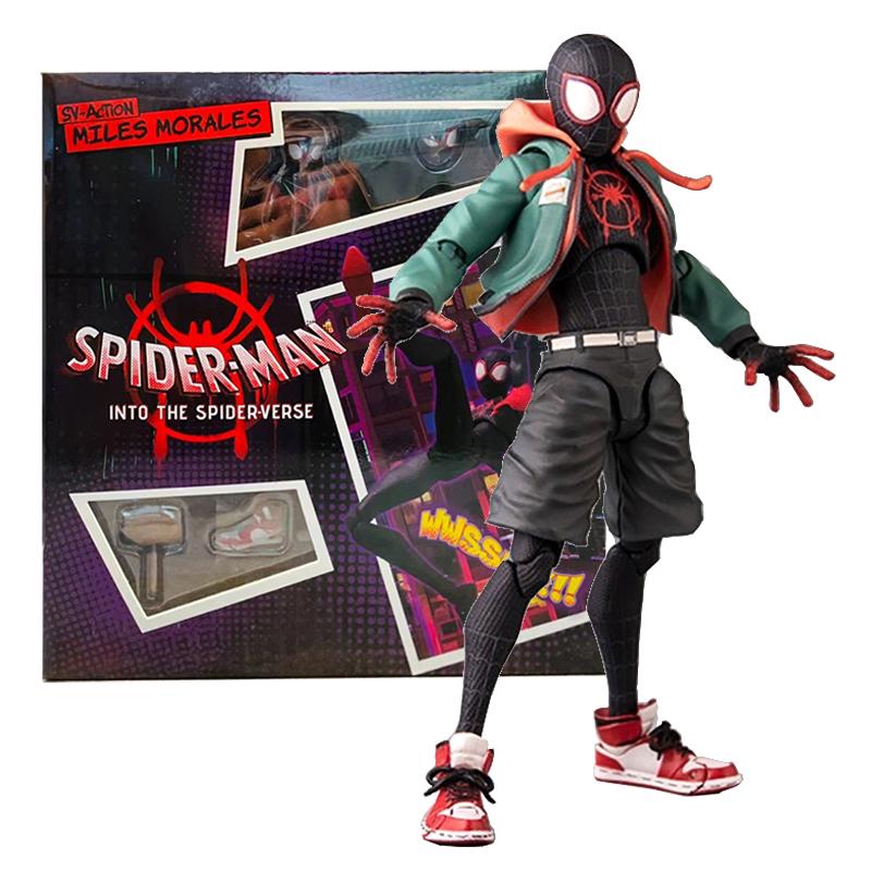 Anime Across the Spider Verse Miles Morales Peter Parker Action Figure Legends Noir Model Sv Action Peter Figures Toys