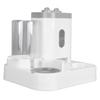 Pet Food Water Dispenser 2 in 1 Large Capacity Detachable Automatic Cat Waterer Feeder for Dog Puppy Gray