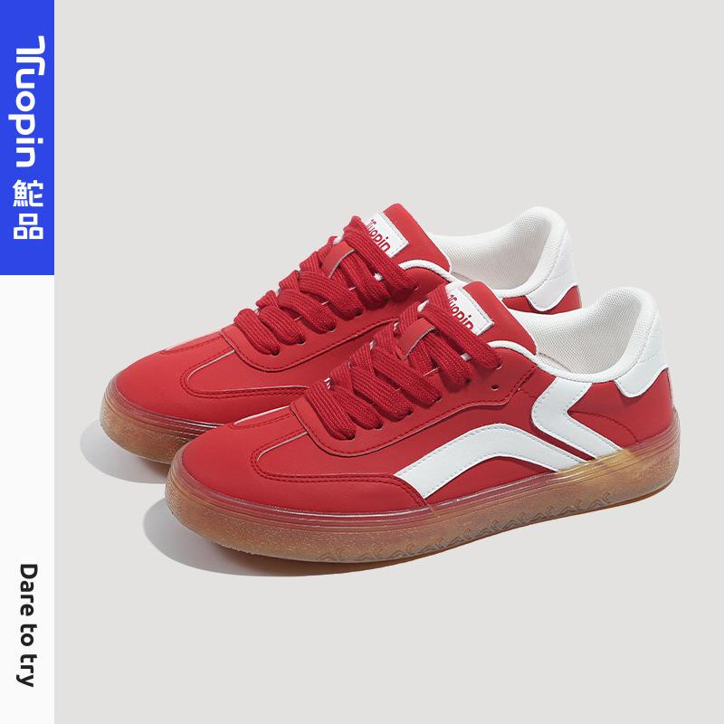 Silver German training shoes women's spring and autumn new shoes lace little white shoes niche retro women's shoes versatile board shoes