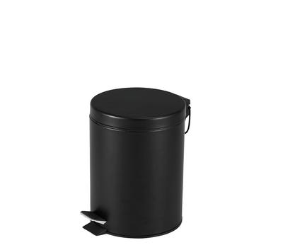 PEARL METAL Lid Slowly Closes Pedal Pail Trash Can 5L Limited Matte Black BLKP Black [BLKP] N-7816