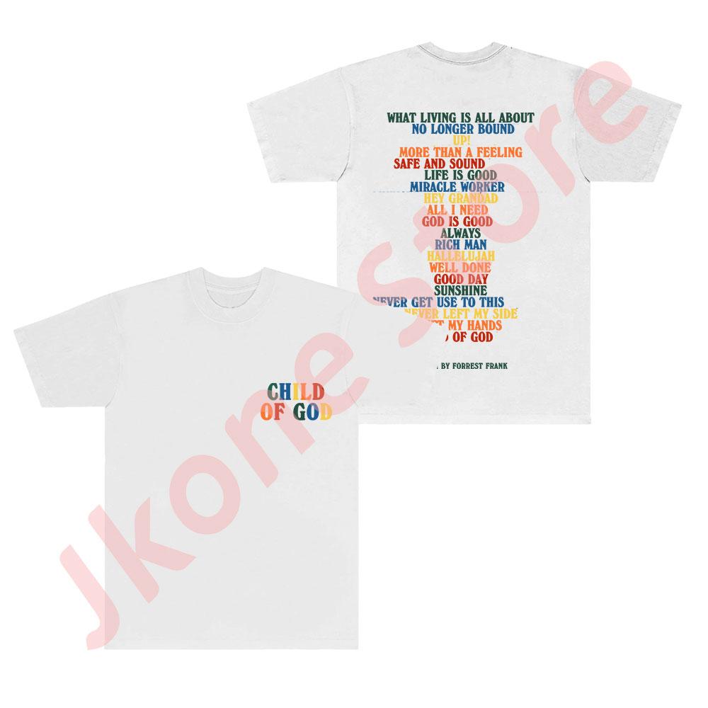 Forrest Frank Tracklist Tee 2024 Child of God Tour Merch TShirts Summer Women Unisex Fashion Casual Short Sleeve S