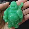 Leuchtende Lachende Buddha Statue Skulptur Mann-made Jade Stein Heimdekoration Feng Shui Glücksbringer Maitreya Buddha Statuen Figuren