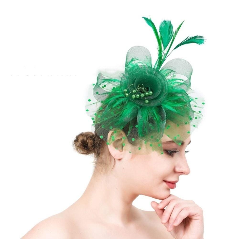 Blumen Netz Federn Fascinator Hut Reifen Haarspange Braut Kopfschmuck Party Netz Haarband Hochzeit