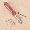 7 In 1 Set Pro Leathercraft Adjustable Stitching And Groover Crease Leather Tool