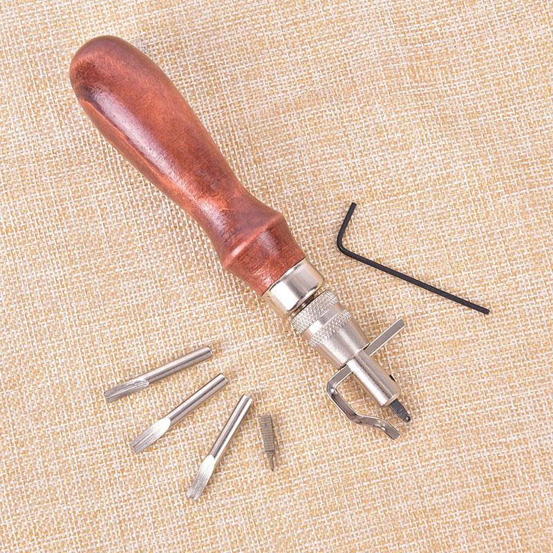 7 In 1 Set Pro Leathercraft Adjustable Stitching And Groover Crease Leather Tool