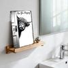 Rustic Farmhouse Bathroom Signs Funny Wall Sign, Vintage Metal Humorous Highland Cow Donkey Sign Art, 12" X 8" for Restroom Washroom Decor Decorative