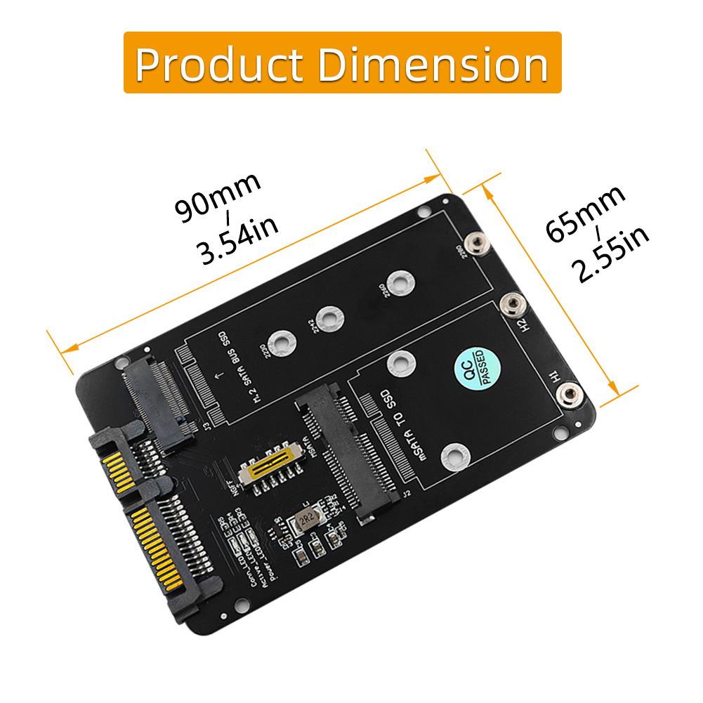 2 IN 1 Kombinieren M.2 NGFF Key B & MSATA SSD Zu SATA3 Adapter Parallele Struktur Unterstützt Kein NVMe