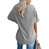 Neues lockeres einfarbiges T-Shirt Europäischer Amerikanischer Stil