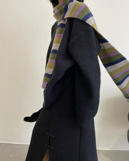 Winter Rainbow Striped Scarf Set: Sweet and Cool Girl's Winter Essential