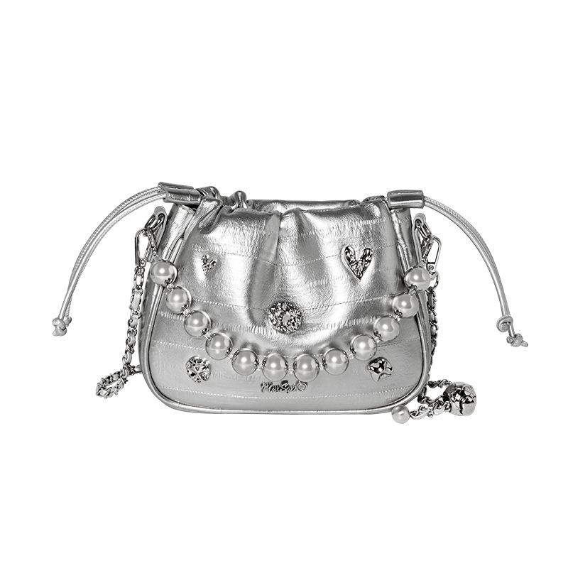 Mrs. Qiao Silver Bag 2025 New Women's Crossbody Bag Autumn Winter High-end Chain Bag Small Genuine Leather Women's Bag