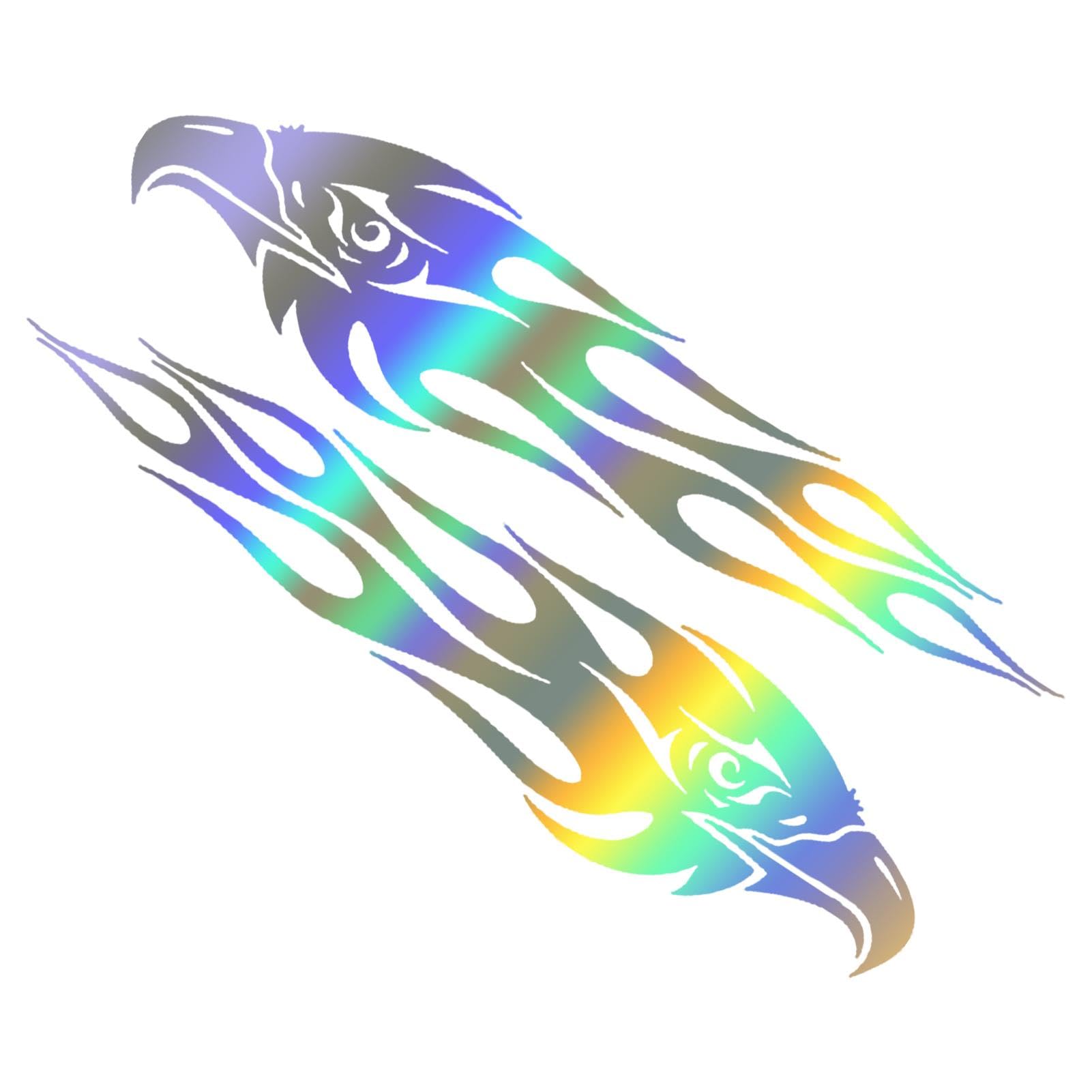 

Eagle Car Decal, Eagle Decal for Vehicle - 2 Car Decals, Flame Eagle Stickers, Please refer to the description