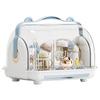 Baby Bottle Storage Box with Lid Dustproof Drying Rack Plastic Cabinet   for Toddler Tablewares