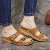 Plus Size Shoes for Women 35-43 Summer Fashion Comfortable Slip On Slippers Platform Wedges Non-slip Flats Sandals