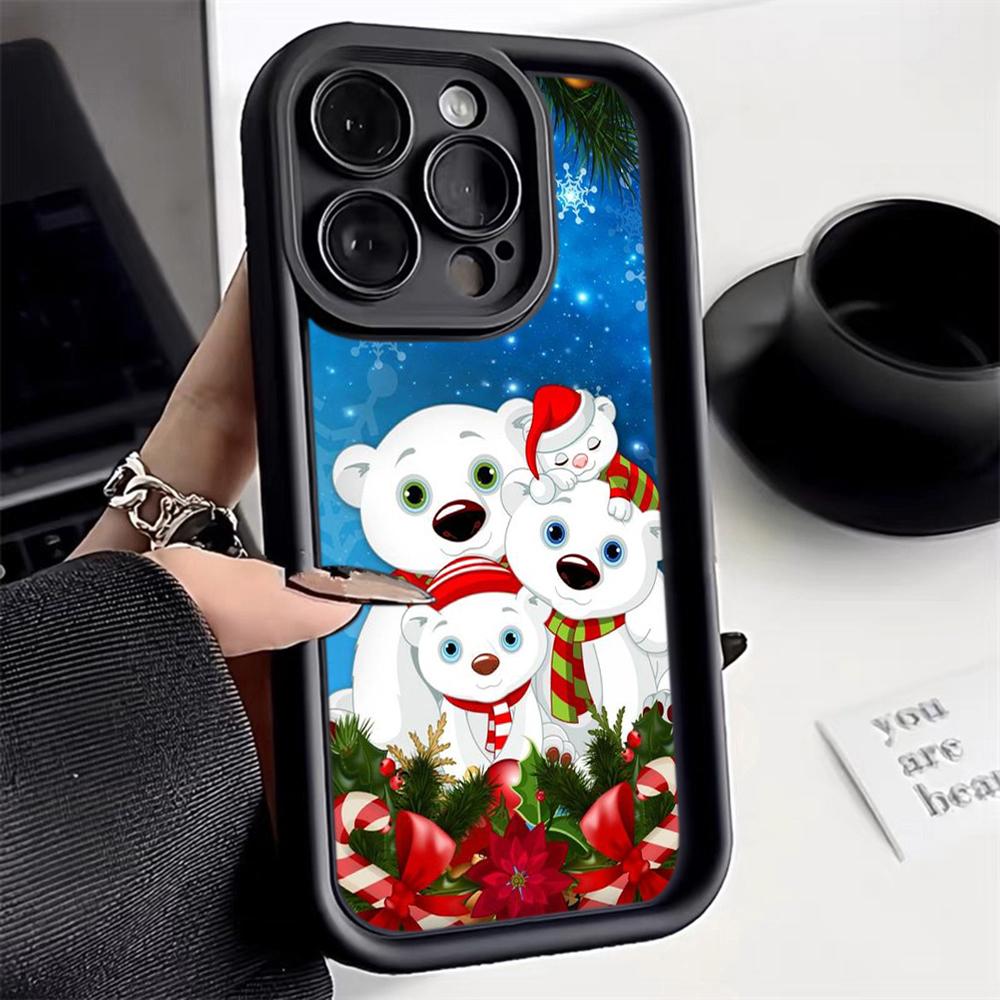 Ae110 Merry Christmas Phone Cases for Samsung A54 A14 A05s A55 A53 A15 S23 S24 Ultra S25 Plus A35 S20 FE A25 Angel Eye Ladder Protective Cover