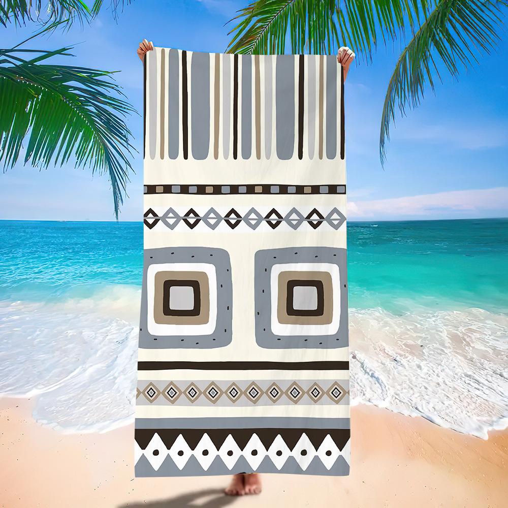 Popular Bohemian Beach Towel Digital Printing Quick-Drying Bath Towel Microfiber Beach Towel