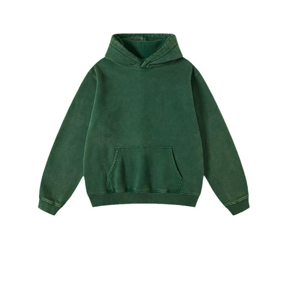 

Autumn and Winter Plus Velvet Thickened Washed Sweater Men s Trend Sports Sweater Men s Hoodie XXL зелений