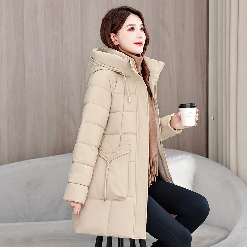 New women's winter cotton-padded clothes women's thickened medium and long cotton-padded jackets loose cotton-padded jackets