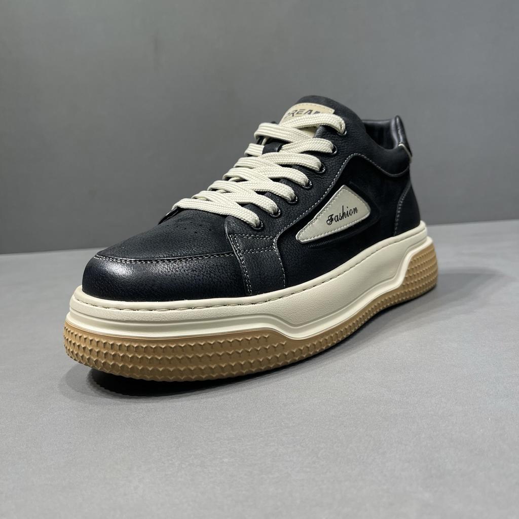 Low-top retro men's shoes autumn and winter velvet cotton shoes new men's leather platform casual board shoes men's sports shoes