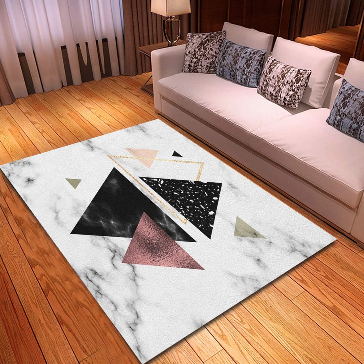 

Скандинавський Мармур Геометрія Підліткова Кімната Декоративні Килими для Вітальні Спальні Килим Протиковзкі Зональні Килими Домашні Прані Килимки для Підлоги 40x60cm