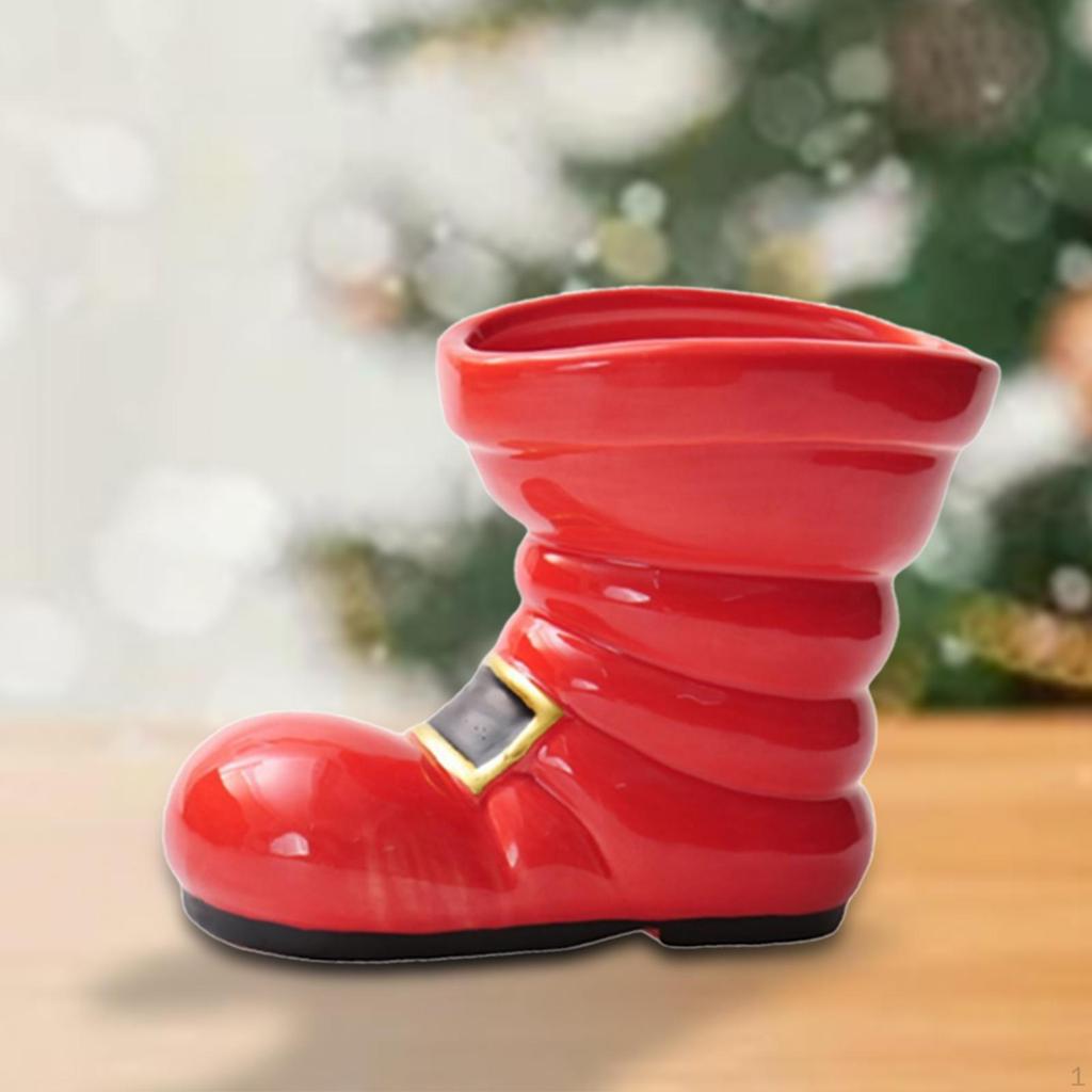 Christmas Vase Porcelain Flower Arrangement Container Desk Tabletop Cute Desktop Living Room