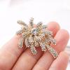 Women Brooch High-Gloss Rhinestone Inlay Sparkling Irregular Shape Lapel Pin Non-Slip Buckle Scarf Badge Clothing Sweaters Collars Bags Accessories