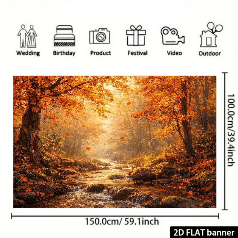 Autumn natural scenery backdrop fabric - highly suitable for multi-functional wall decorations in indoor photography studios