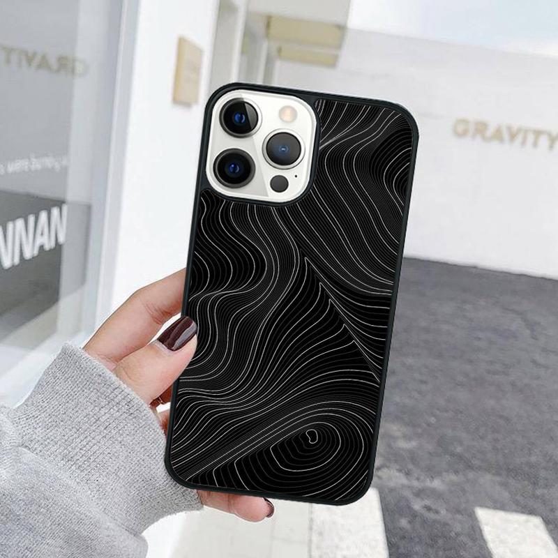Fashion Abstract Art Line Wave Phone Case Cover For iPhone 17 Air 15 16e 11 13 14 Pro Max 12 Plus Max Fundas