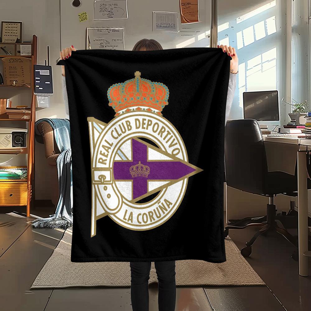 Deportivo La Coruna Flannel Blanket, High quality Comfortable for All Seasons, Home Decor, Warmth and Comfort