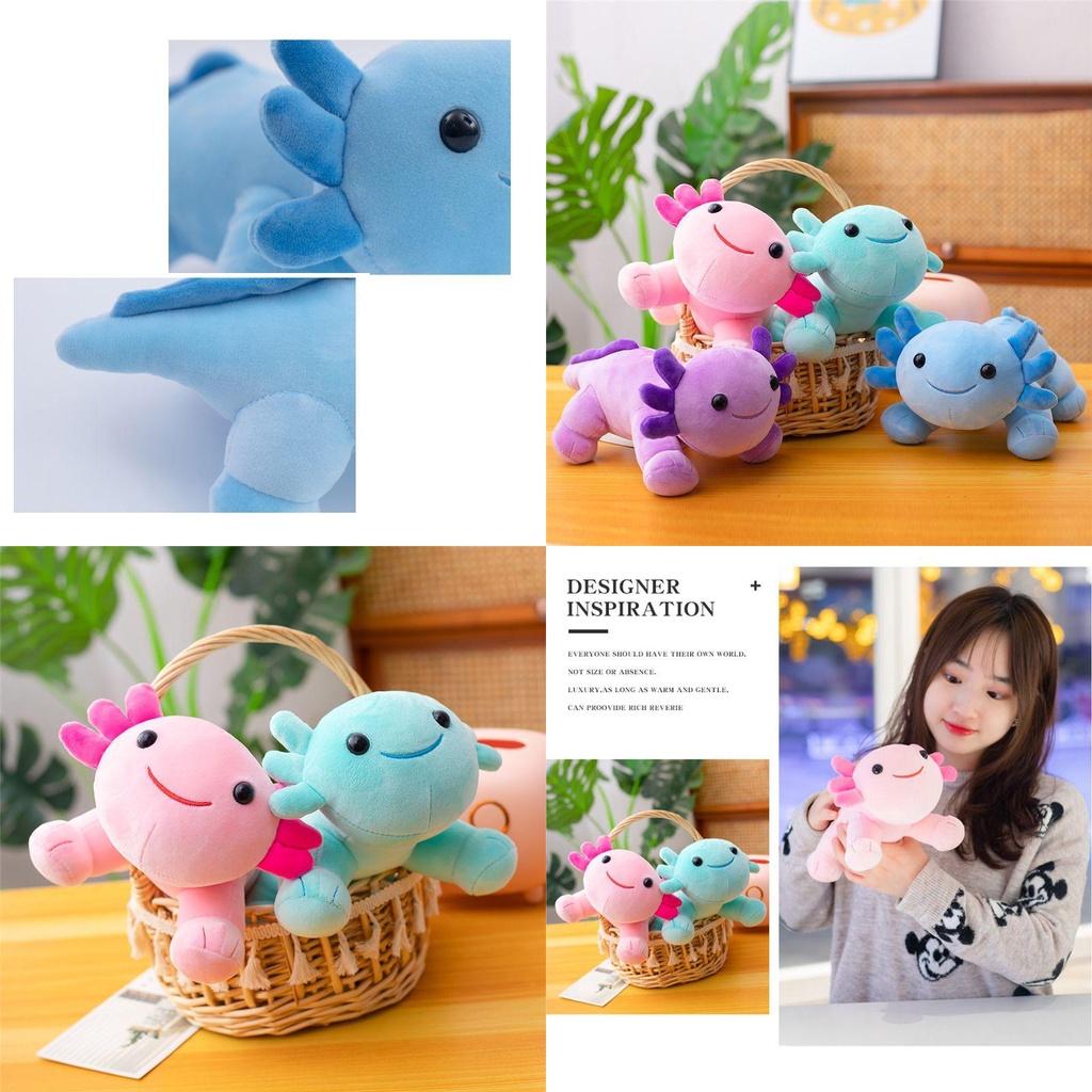 Adorable Cartoon Pink Axolotl Plush Doll Soft Stuffed Toy For Kids And Collectors