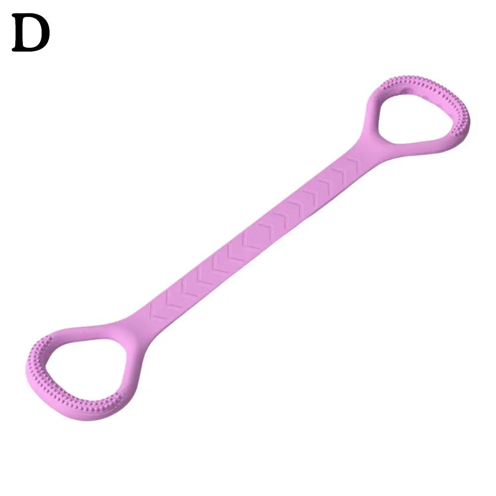 Silikonový posilovací pás ve tvaru osmičky na ruce, záda, ramena, lano na jógu a protahování, elastický posilovací pás